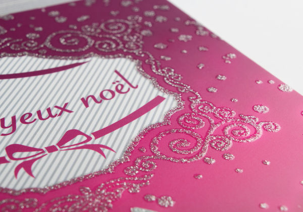 Cartes de Visite + Pelliculage Mat + Vernis paillette