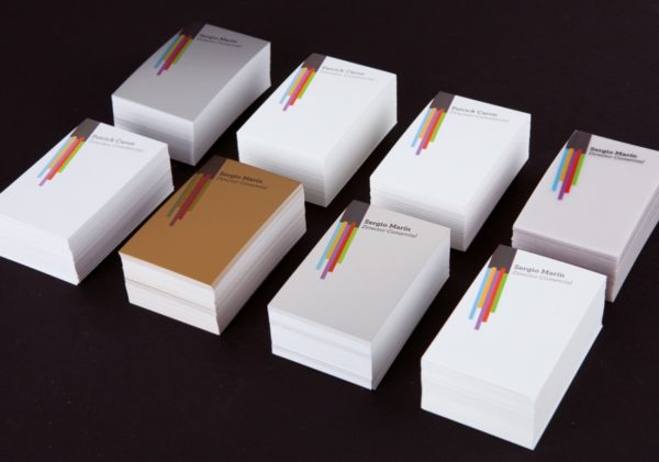 Cartes de Visite double verticales Papier Rives Tradition 250g
